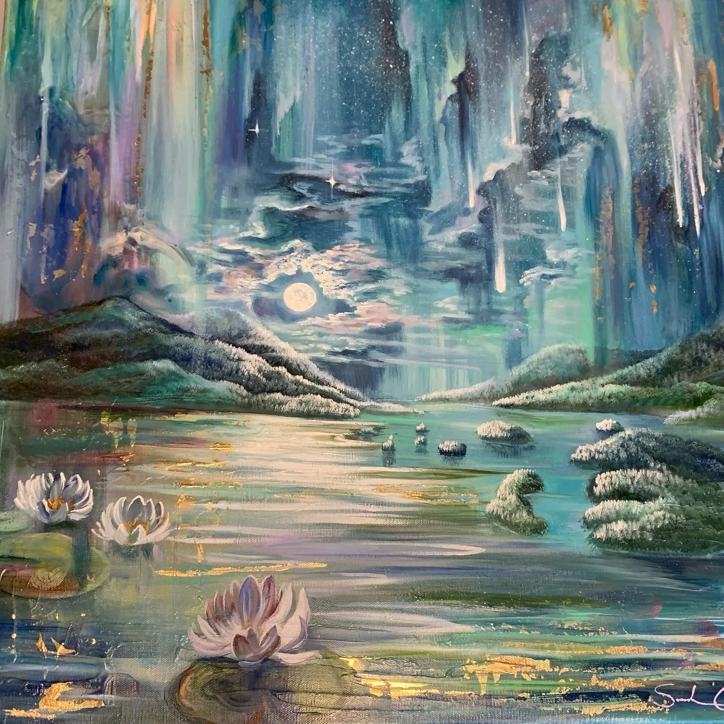 Moonlight Narrows — Acrylic Earth - Art by Sarah Calzada